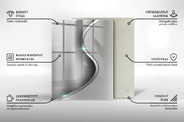 Tabla de cortar de vidrio Fondo de geometría 3d
