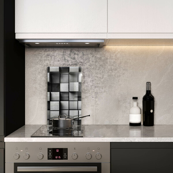 Tabla de cortar de vidrio Fondo de geometría 3d