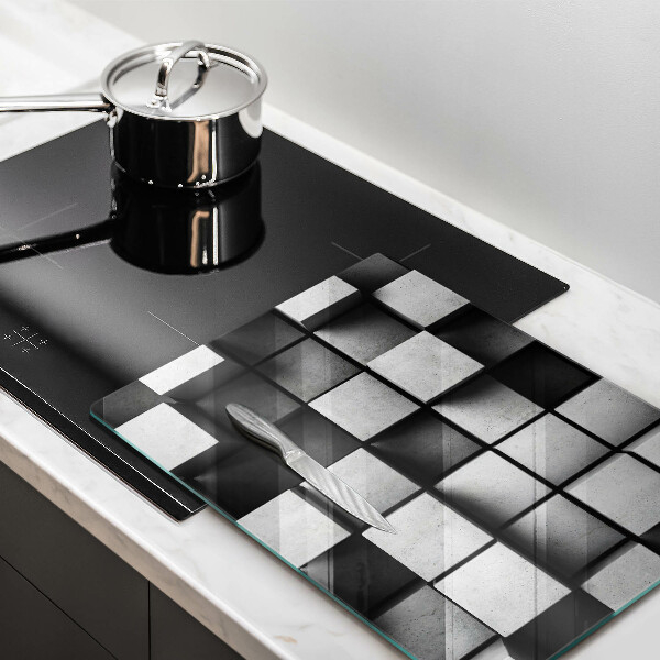 Tabla de cortar de vidrio Fondo de geometría 3d