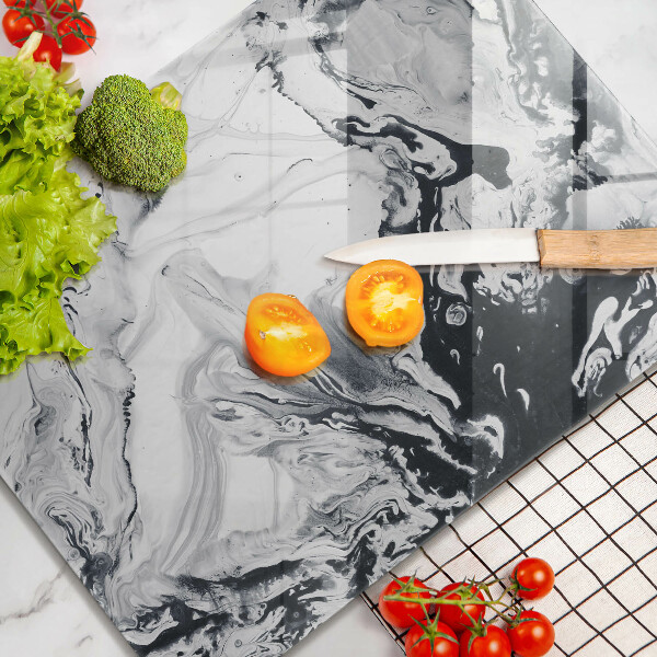 Tabla de cortar de vidrio Abstracción de tinta