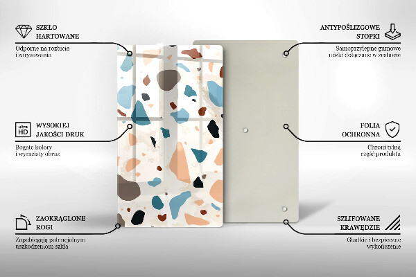 Tabla de cortar de vidrio Gres decorativo