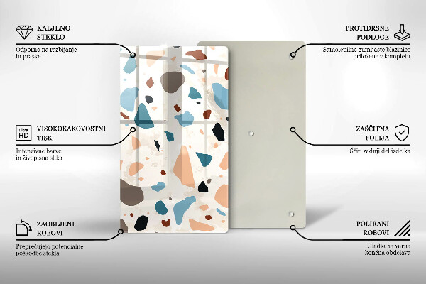 Tabla de cortar de vidrio Gres decorativo