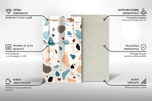 Tabla de cortar de vidrio Gres decorativo