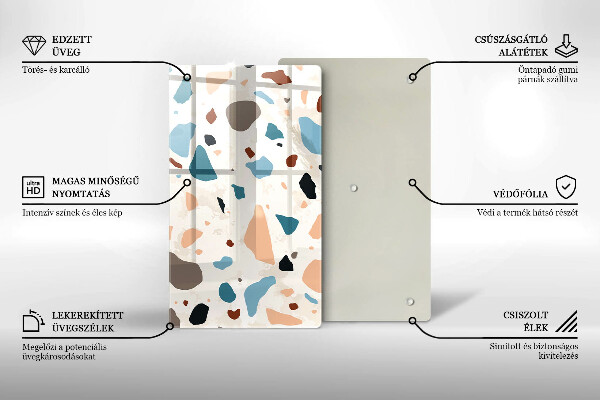 Tabla de cortar de vidrio Gres decorativo