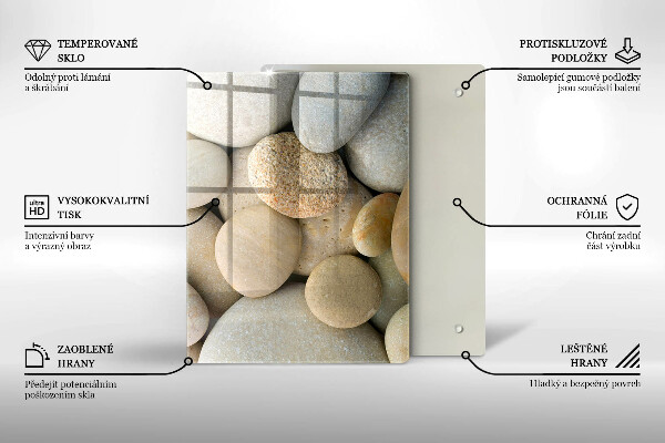 Tabla de cortar de vidrio Líneas doradas abstractas
