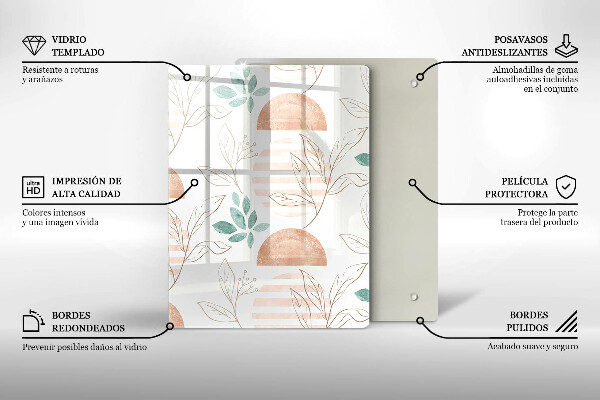 Tabla de cortar de vidrio Abstracción moderna