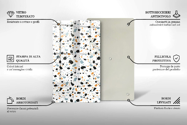 Tabla de cortar de vidrio Gres decorativo