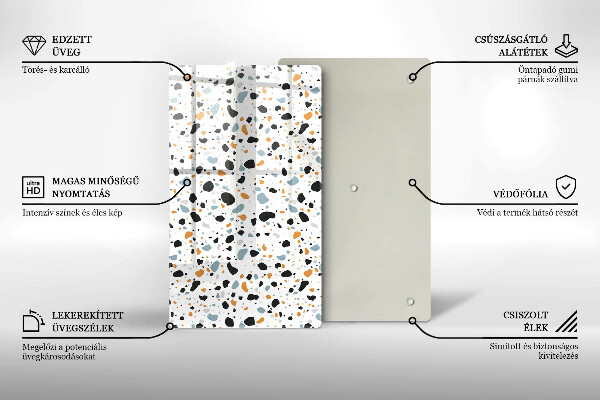 Tabla de cortar de vidrio Gres decorativo