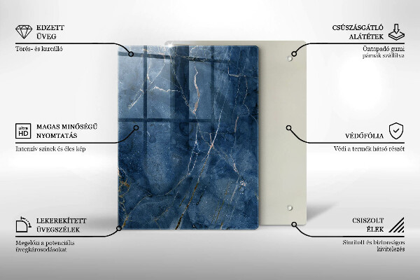 Tabla de cortar de vidrio Gres decorativo