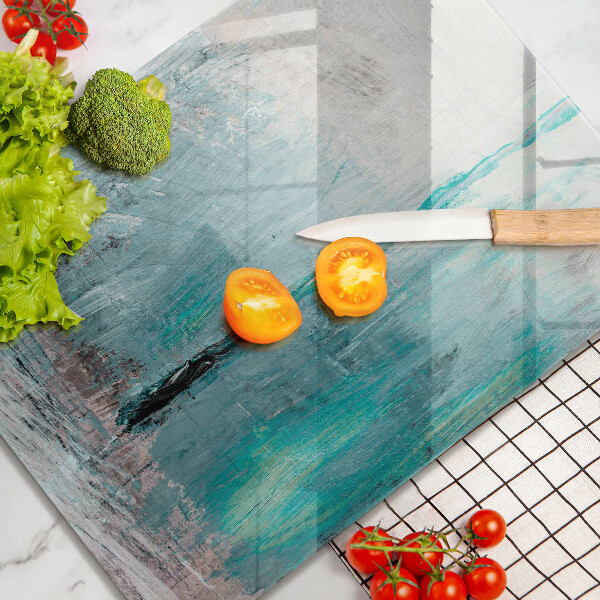 Tabla de cortar de vidrio Fondo de abstracción de pintura