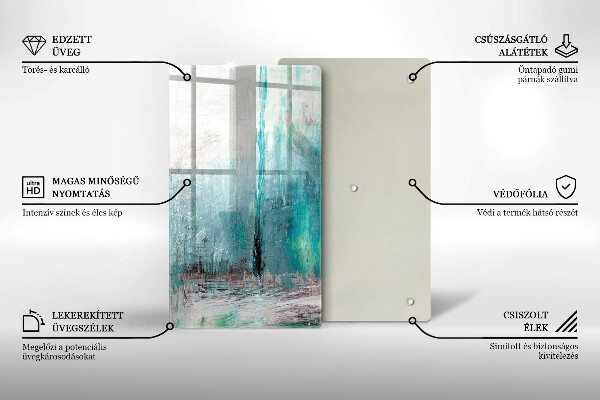 Tabla de cortar de vidrio Fondo de abstracción de pintura