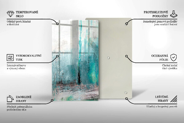 Tabla de cortar de vidrio Fondo de abstracción de pintura