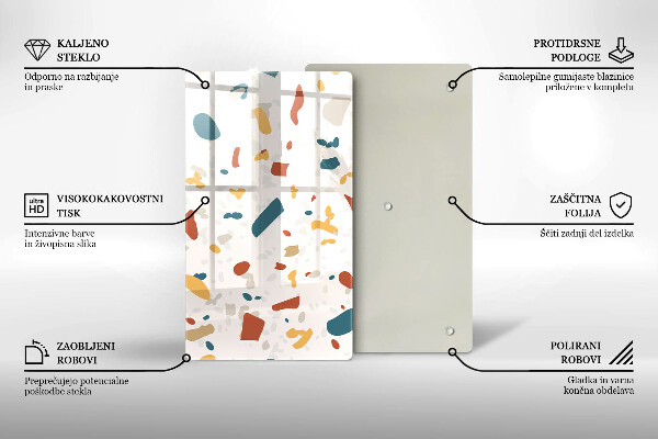 Tabla de cortar de vidrio Gres decorativo