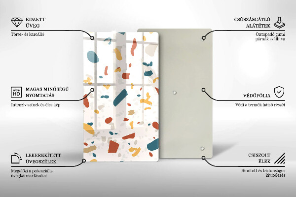 Tabla de cortar de vidrio Gres decorativo