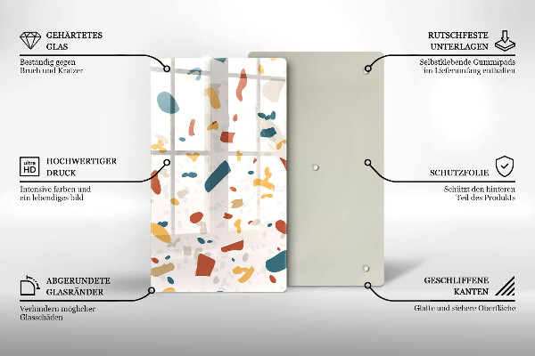 Tabla de cortar de vidrio Gres decorativo