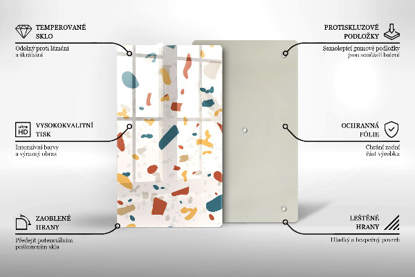 Tabla de cortar de vidrio Gres decorativo