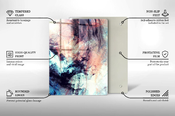 Tabla de cortar de vidrio Gres decorativo