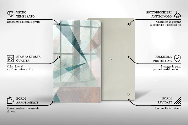 Tabla de cortar de vidrio Abstracción aguda
