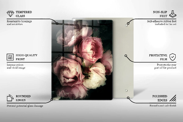 Tabla de cortar de vidrio Plato de piedras decorativas