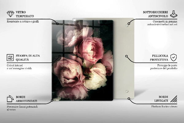 Tabla de cortar de vidrio Plato de piedras decorativas