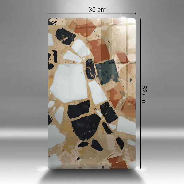 Tabla de cortar de vidrio Plato de piedras decorativas