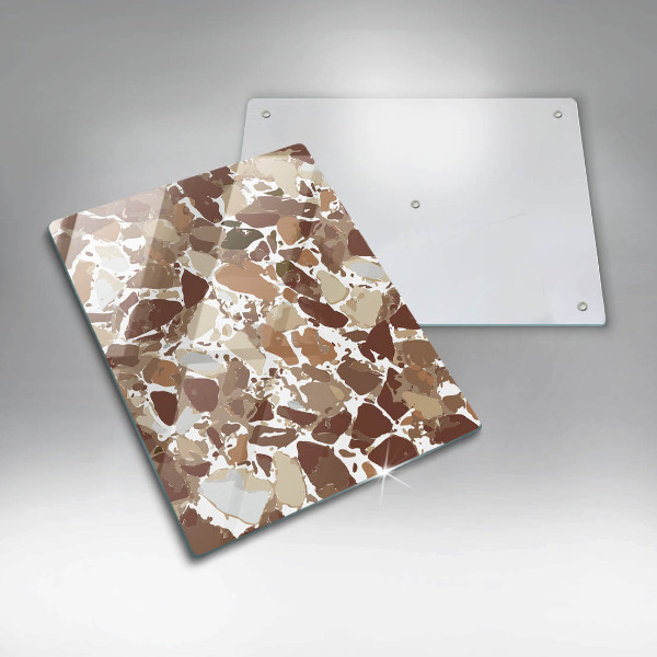 Tabla de cortar de vidrio Manchas decorativas de piedra