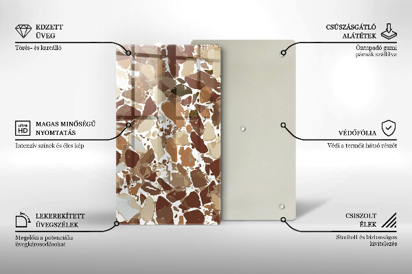 Tabla de cortar de vidrio Manchas decorativas de piedra