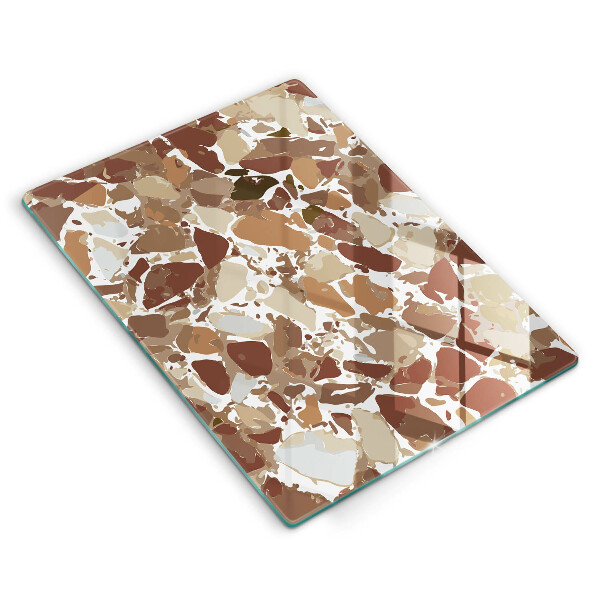 Tabla de cortar de vidrio Manchas decorativas de piedra