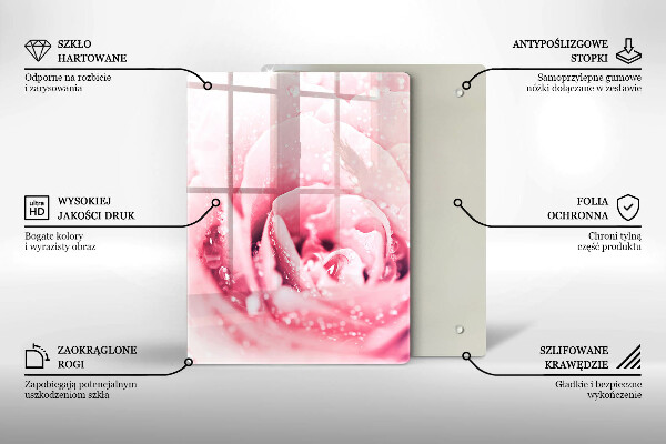 Tabla de cortar de vidrio Manchas decorativas de piedra