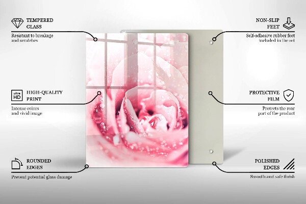 Tabla de cortar de vidrio Manchas decorativas de piedra