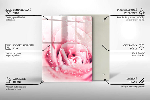 Tabla de cortar de vidrio Manchas decorativas de piedra