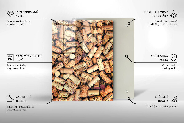 Tabla de cortar de vidrio Cucharas con especias
