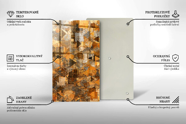 Tabla de cortar de vidrio Patrones sin fisuras de figuras geométricas