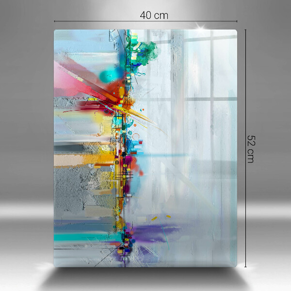 Tabla de cortar de vidrio Abstracción pintada