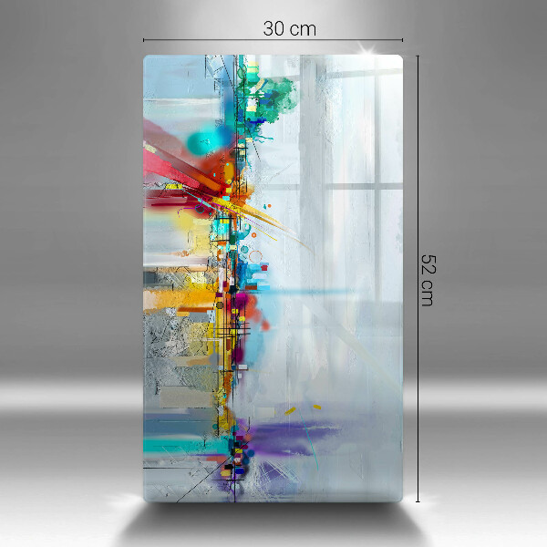 Tabla de cortar de vidrio Abstracción pintada