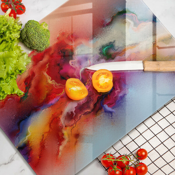 Tabla de cortar de vidrio Abstracción ahumada