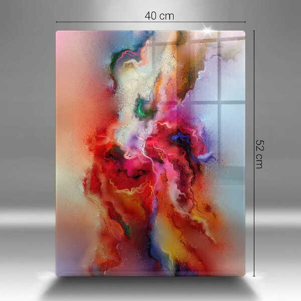 Tabla de cortar de vidrio Abstracción ahumada