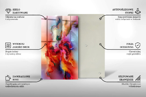 Tabla de cortar de vidrio Abstracción ahumada