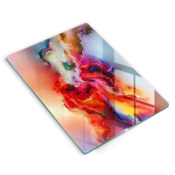 Tabla de cortar de vidrio Abstracción ahumada