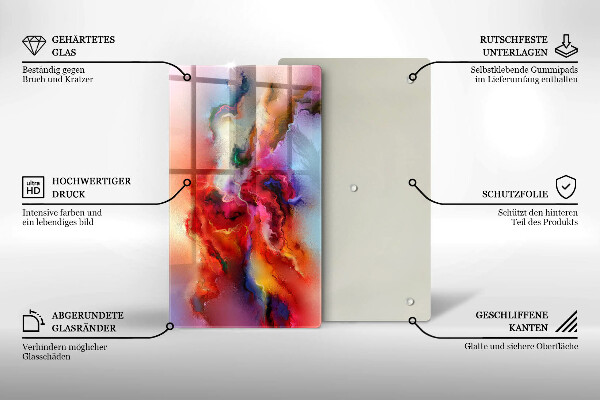 Tabla de cortar de vidrio Abstracción ahumada