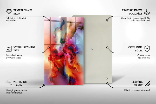 Tabla de cortar de vidrio Abstracción ahumada