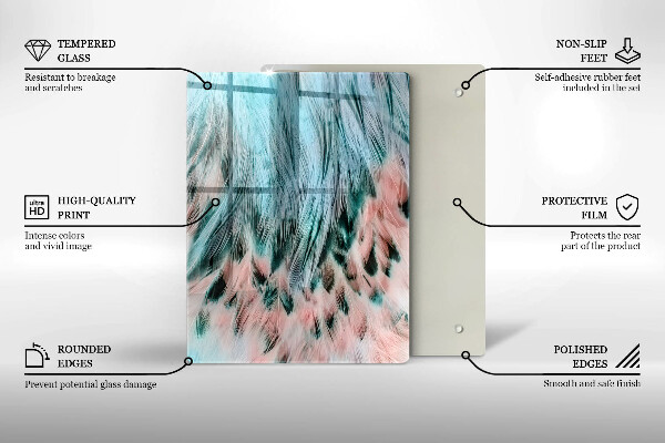 Tabla de cortar de vidrio Abstracción ahumada