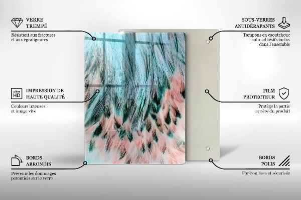 Tabla de cortar de vidrio Abstracción ahumada
