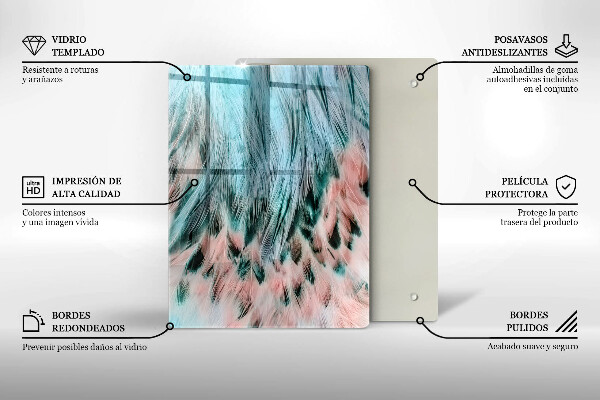 Tabla de cortar de vidrio Abstracción ahumada