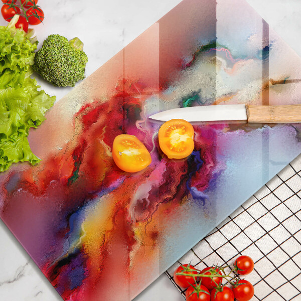 Tabla de cortar de vidrio Abstracción ahumada