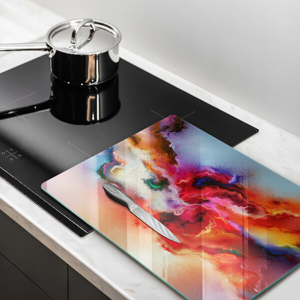 Tabla de cortar de vidrio Abstracción ahumada