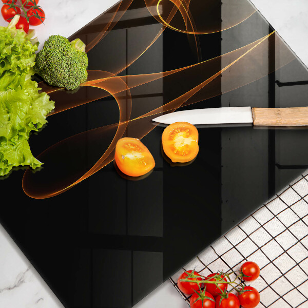 Tabla de cortar de vidrio Líneas abstractas