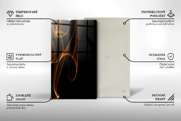 Tabla de cortar de vidrio Líneas abstractas