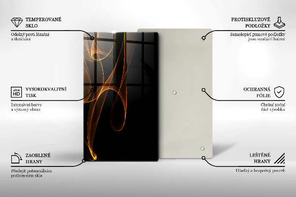 Tabla de cortar de vidrio Líneas abstractas