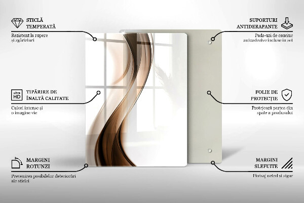 Tabla de cortar de vidrio Líneas abstractas